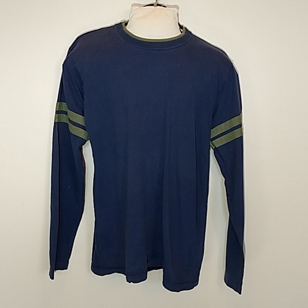 Alore Men'sLong Sleave Blue Green Stripe !HP!